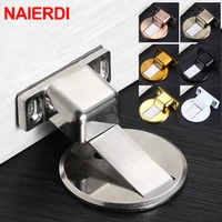 naierdi zinc alloy door stopper magnetic door stops hidden door holders catch floor nail free doorstop furniture hardware