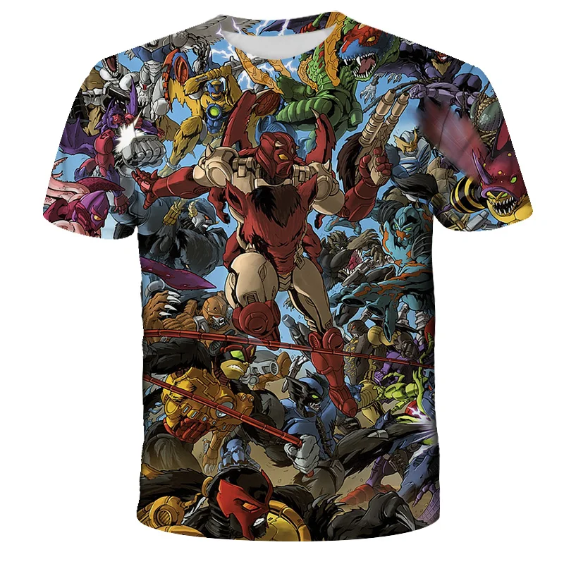 

2021 Car Theme T-shirt 3D Printing Men's And Women's Fashion Casual Short-Sleeved Cartoon Harajuku T-shirt Children's Cute Top