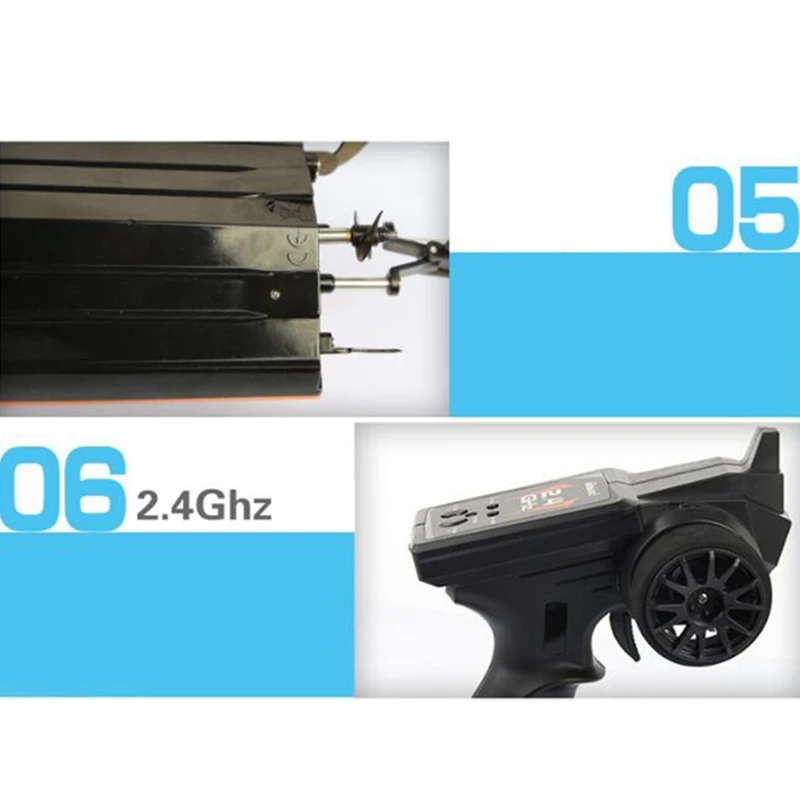 

High Speed RC Boat 2.4GHz 4 Channel Racing Remote Control Boat Toys for Kids