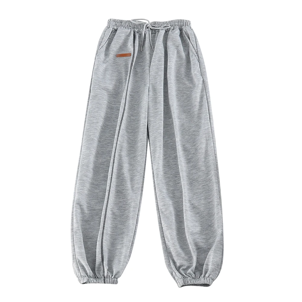 

Sports Pants Female Loose Tappered 2021 Early Spring New Korean Style Ins High Waist Lace-up Harem Pants Gray Casual Pants