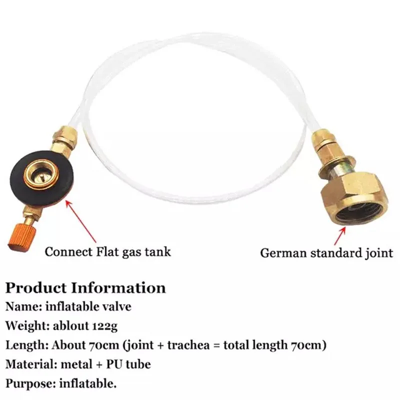 

Russian Gas Tank Inflation Valve Universal Connecting Pipe European German Standard Professional Safety Propane Outdoor Gadgets