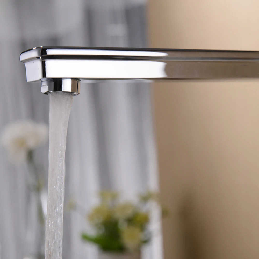 Вращающийся смеситель для кухни кран из чистой бронзы горячей и холодной воды