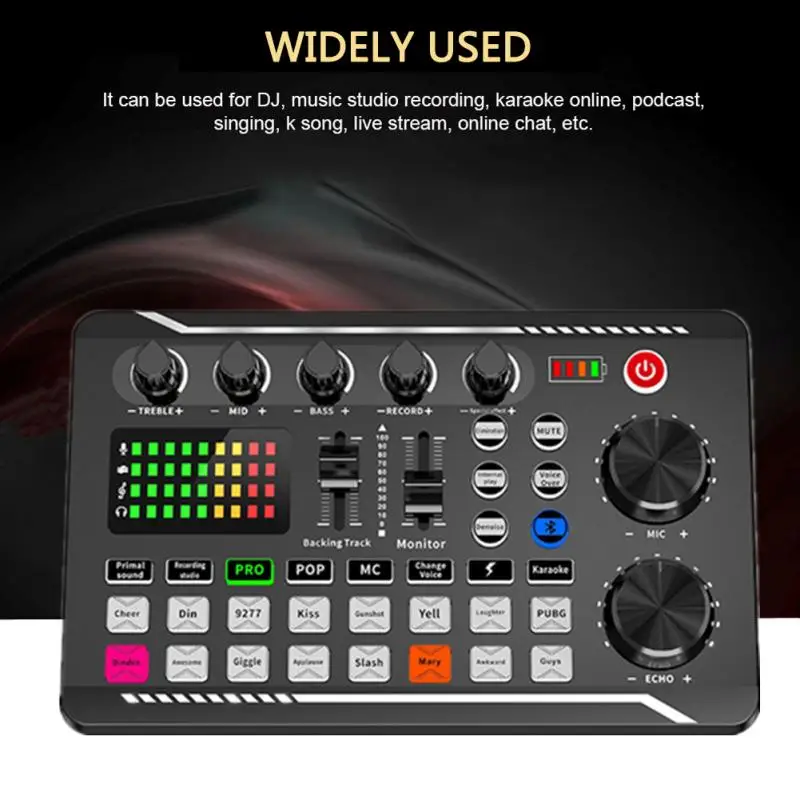 F998 Audio Usb External Sound Card Microphone DJ Entertainment Headset Live Stream For Pc Phone And Computer Model Number | Электроника