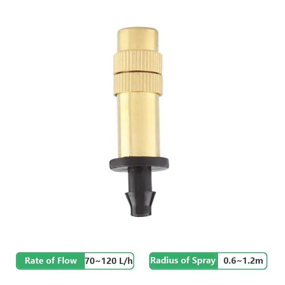 10 шт. регулируемая медная насадка для распыления тумана садовая распылителя