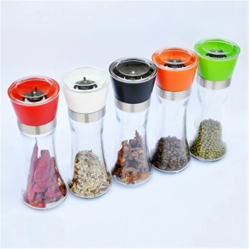 Кухонная креативная стеклянная бутылка для хранения приправ Большая дробилка