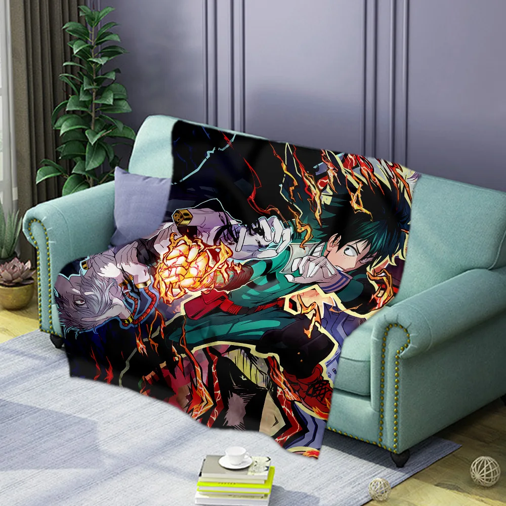 

New 3D Game My Hero Academy Printed Flannel Blanket Blankets For Beds Bedding In Room Soft Blanket Bedspread Home Textile Decor