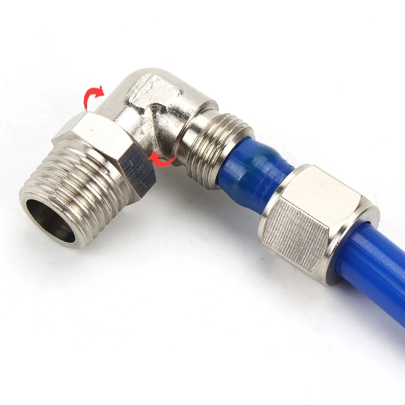 Пневматические фиттинги PL 4-M5 4 6 8 10 12 14 16 мм резьба 1/8 3/8 1/2 &quot1/4&quot BSP