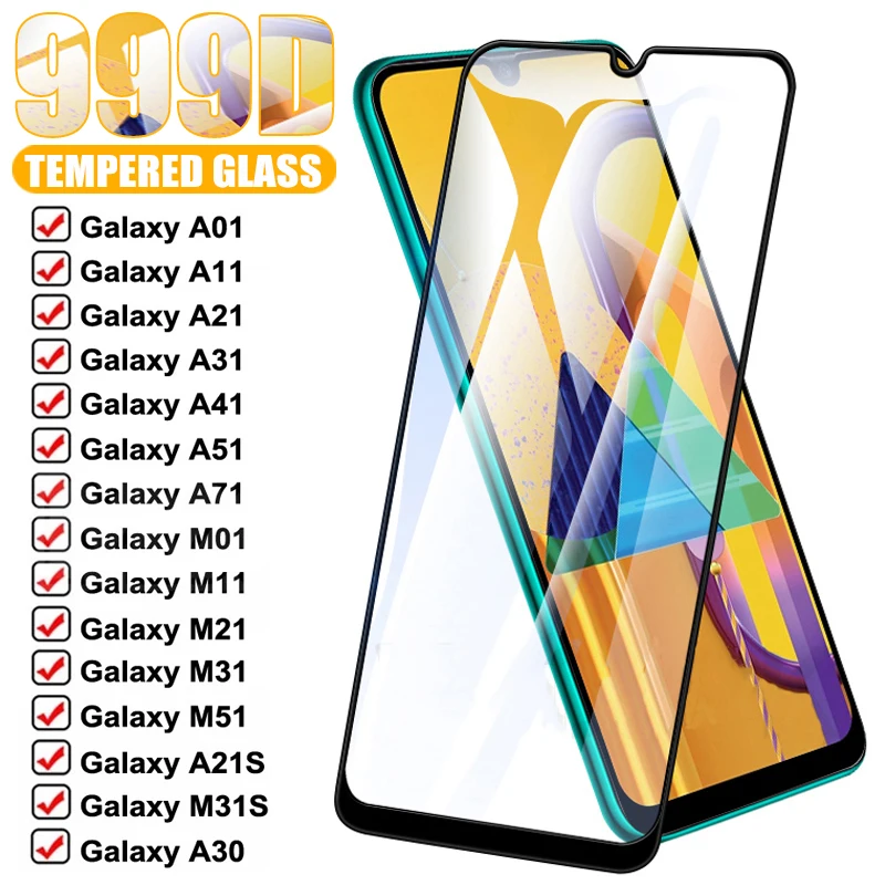 Защитное стекло 999D для Samsung Galaxy A01 A11 A21 A31 A41 A51 A71 M01 M11 M21 M31 M51 A30 A50 | Мобильные