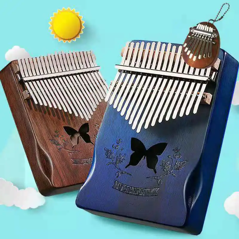 

Best for beginners 17-key Kalimba thumb piano finger piano High Quality Wood Mbira Body keyboard instrument with learning packag