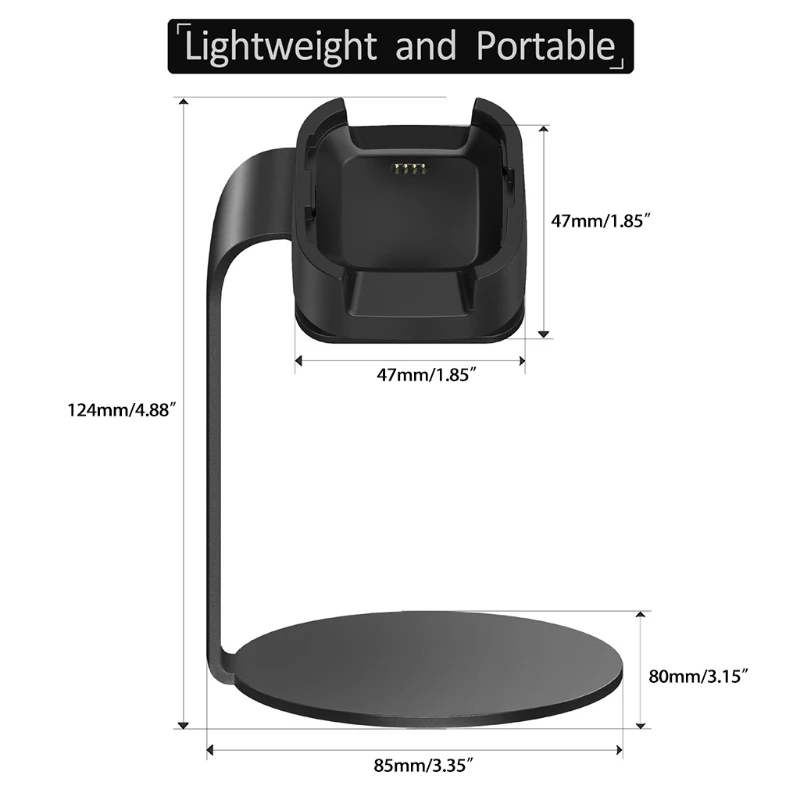 

Lightweight Charger Stand Charging Station Bracket Fast Charging Holder Compatible with Fitbit-Versa/Versa-Lite Watch