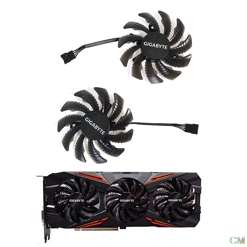 

75 мм вентилятор охлаждения для GTX 1080 1070 Ti игровой игровая Видеокарта кулер вентилятор