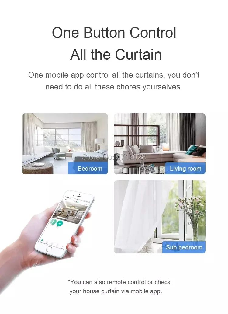 Быстрая доставка Wi-Fi Электрический двигатель для штор умное приложение