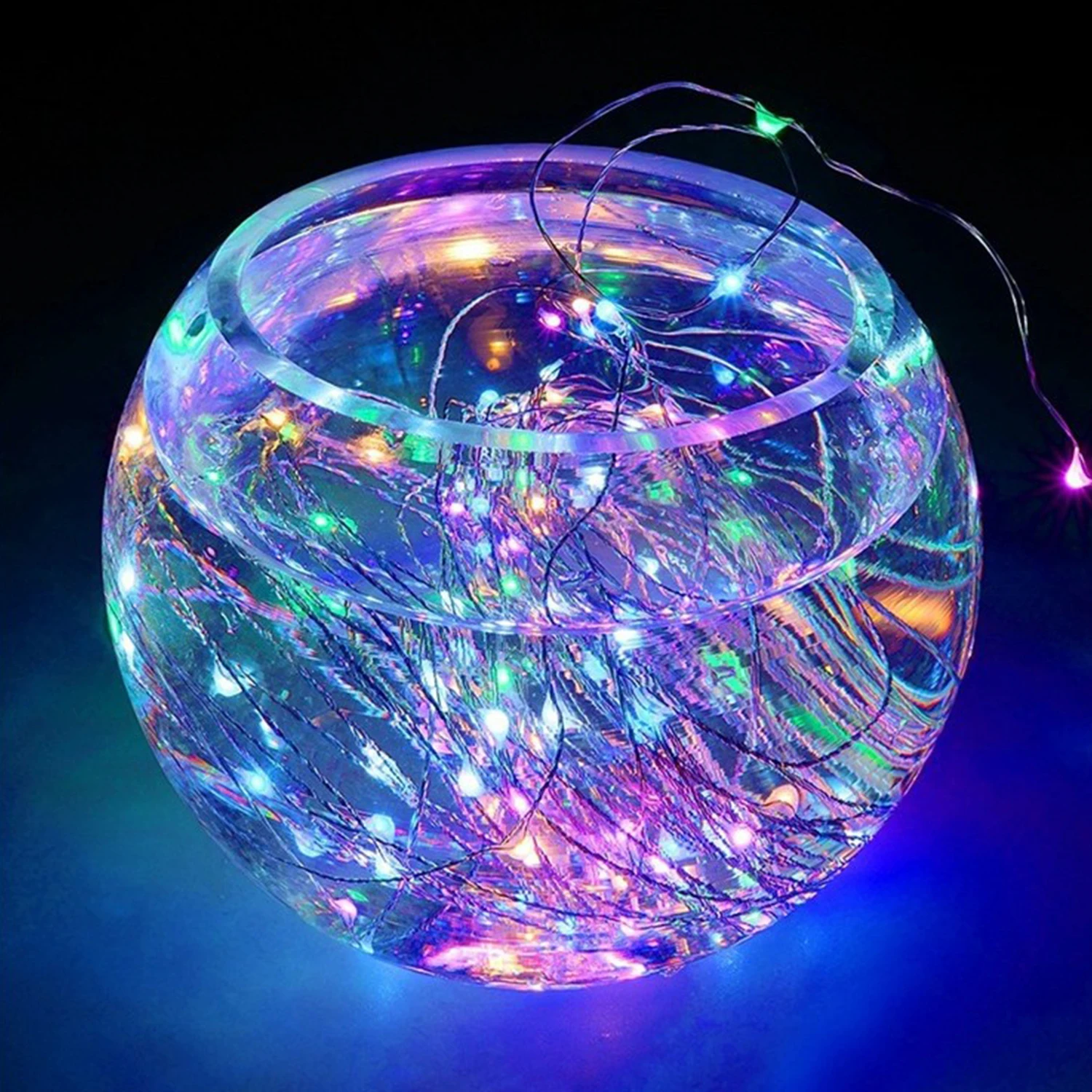 50 светодиодов Строка светильник с источником питания от USB ФЕЯ гирлянды