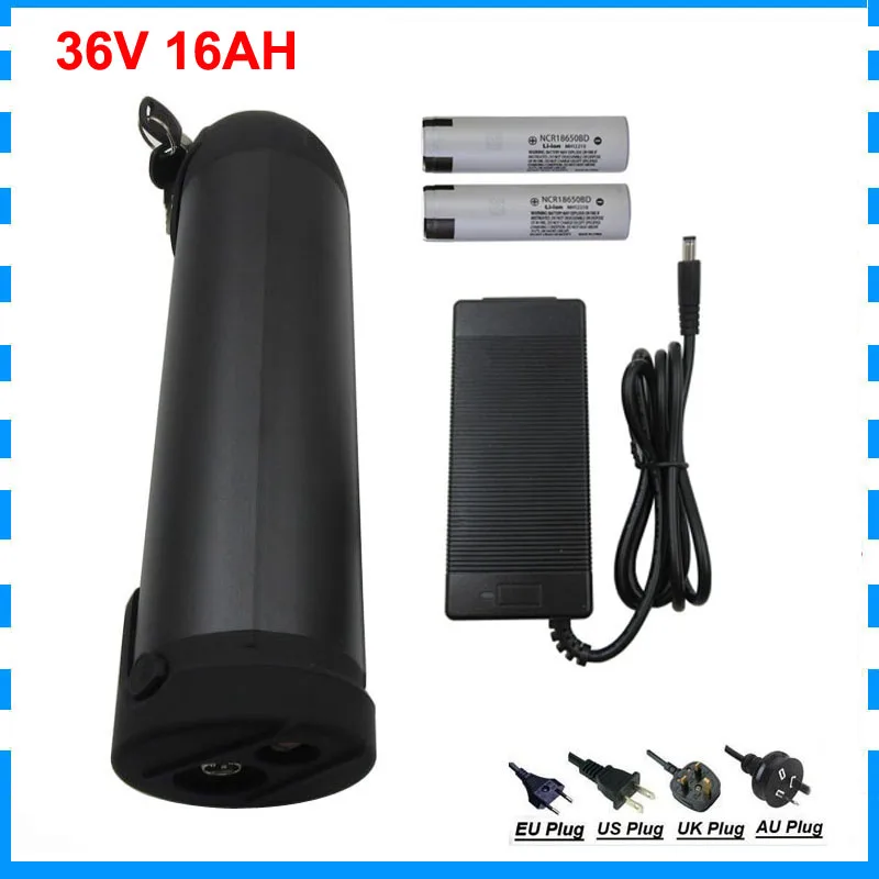 

36V 13AH 16AH Water bottle Lithium battery AKKU 500W 36 V Electric Bike battery pack 3200MAH 18650 cell 2A Charger