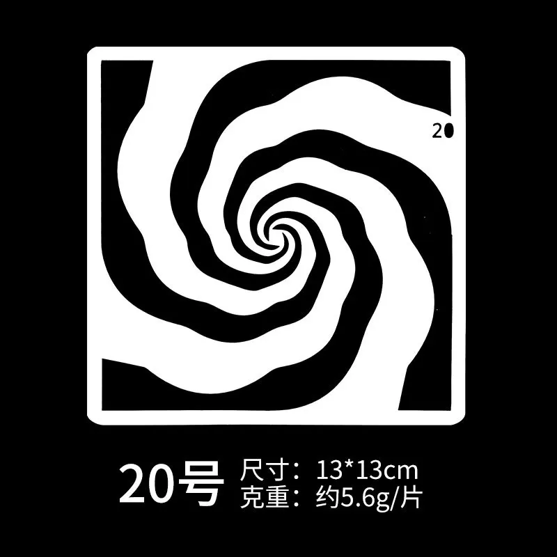 13*13 см психоделические трафареты для скрапбукинга Пластиковая форма спрея щит