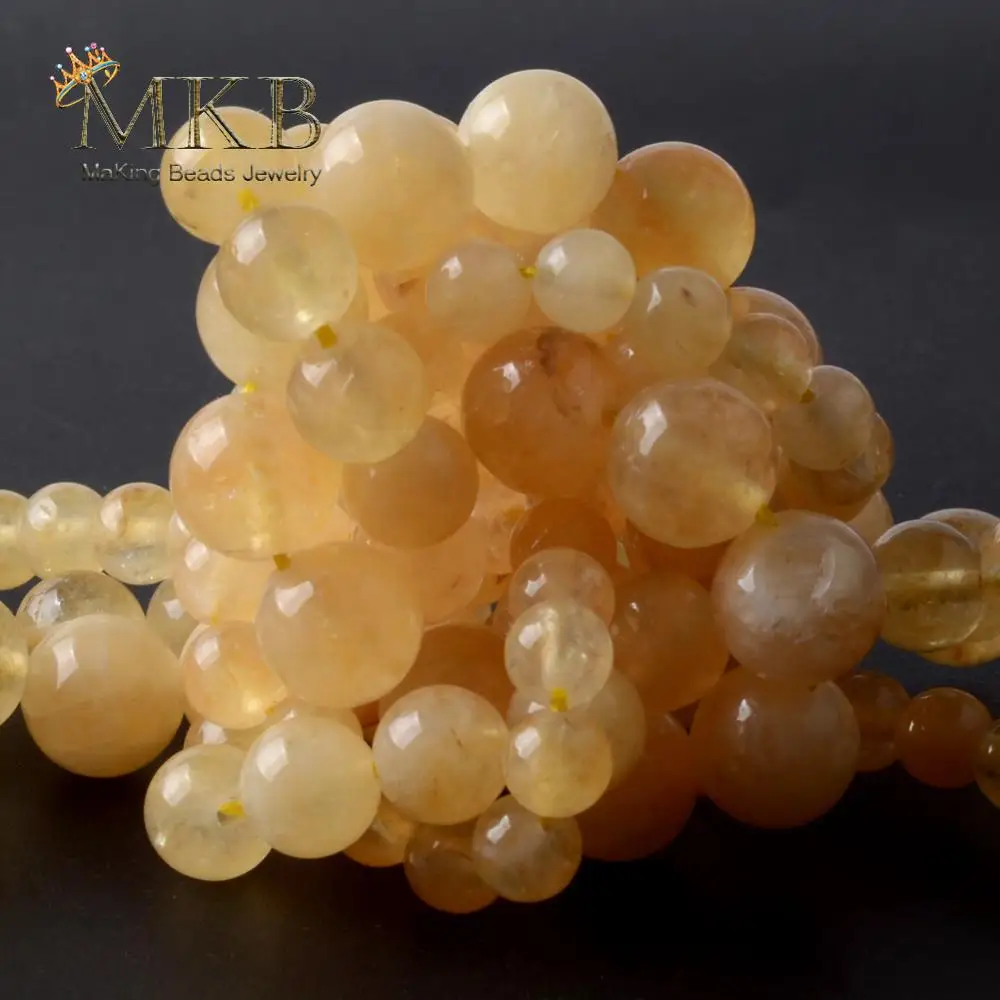 Круглые Бусины Из рутилированного кварца для изготовления ювелирных изделий 6/8/10