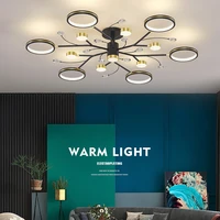 2021 new nordic living room chandelier modern minimalist atmosphere bedroom home ceiling lamp luxury black lustre lighting light