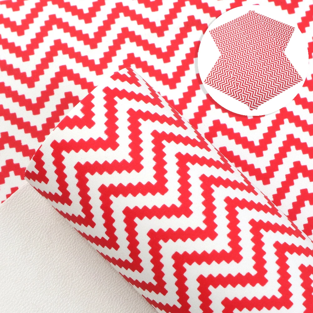 

Chevron Patterns Printed Waterproof Synthetic Leather Fabric Faux Leather Sheets 20*33cm For Handbag Earrings DIY,1Yc9199