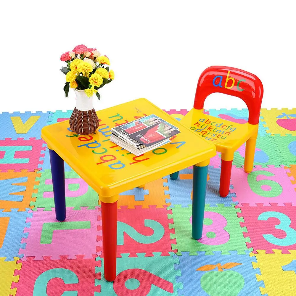 Alphabet ABC Children's Desk and Chair Set Child Kids Study Printing Table | Мебель