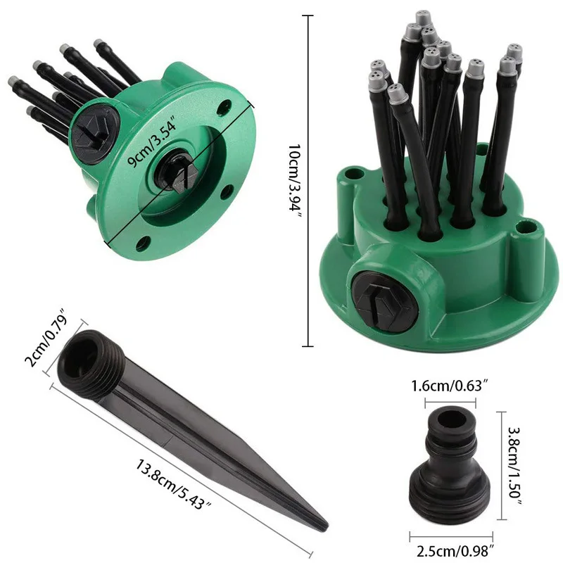 

360 Degree Garden Sprinkler Flexible Auto Lawn Irrigation Water Sprinkler Spray Nozzle Garden Plant Watering System CLH@