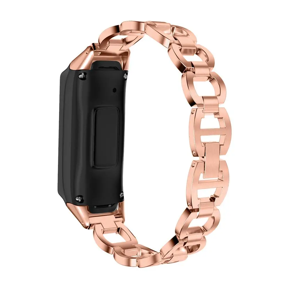 Rose Gold Роскошные часы с металлическим ремешком для Galaxy Fit SM-R370 браслет из нержавеющей стали сменный ремешок - Цвет ремешка: Rose Gold