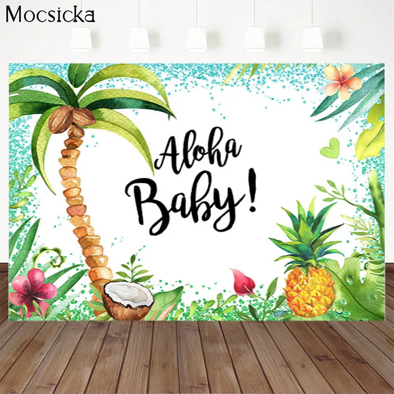 Mocsicka летний фон тропические джунгли фрукты декор для фотосъемки детский душ фото