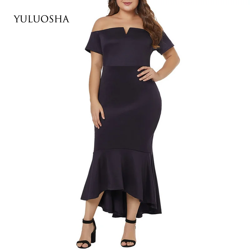 YULUOSHA свадебное платье для матери Тюлевое вечернее элегантные черные платья