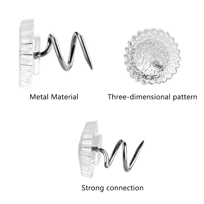 50 шт. прозрачные спиральные фиксаторы | Дом и сад