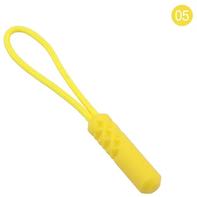 Yellow 10 шт молния Веревка пластиковая молния тяга с ремешком для рюкзака спортивный костюм одежды аксессуары молния Веревка для одежды - Цвет: Yellow