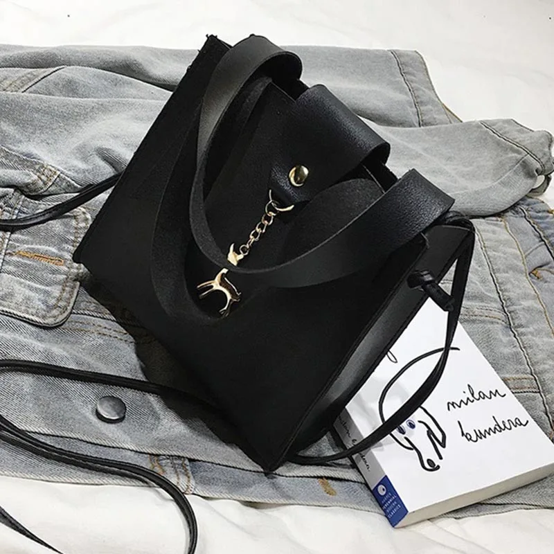 Женская маленькая квадратная сумка из искусственной кожи декор в виде оленя