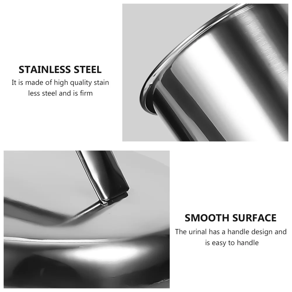 

1Pc Stainless Steel Patient Urinal Bottle Rustproof Portable Man Urinal