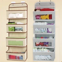 simple door hanging organizer nursery closet cabinet baby storage with 4 large pockets for cosmetics toys and sundries