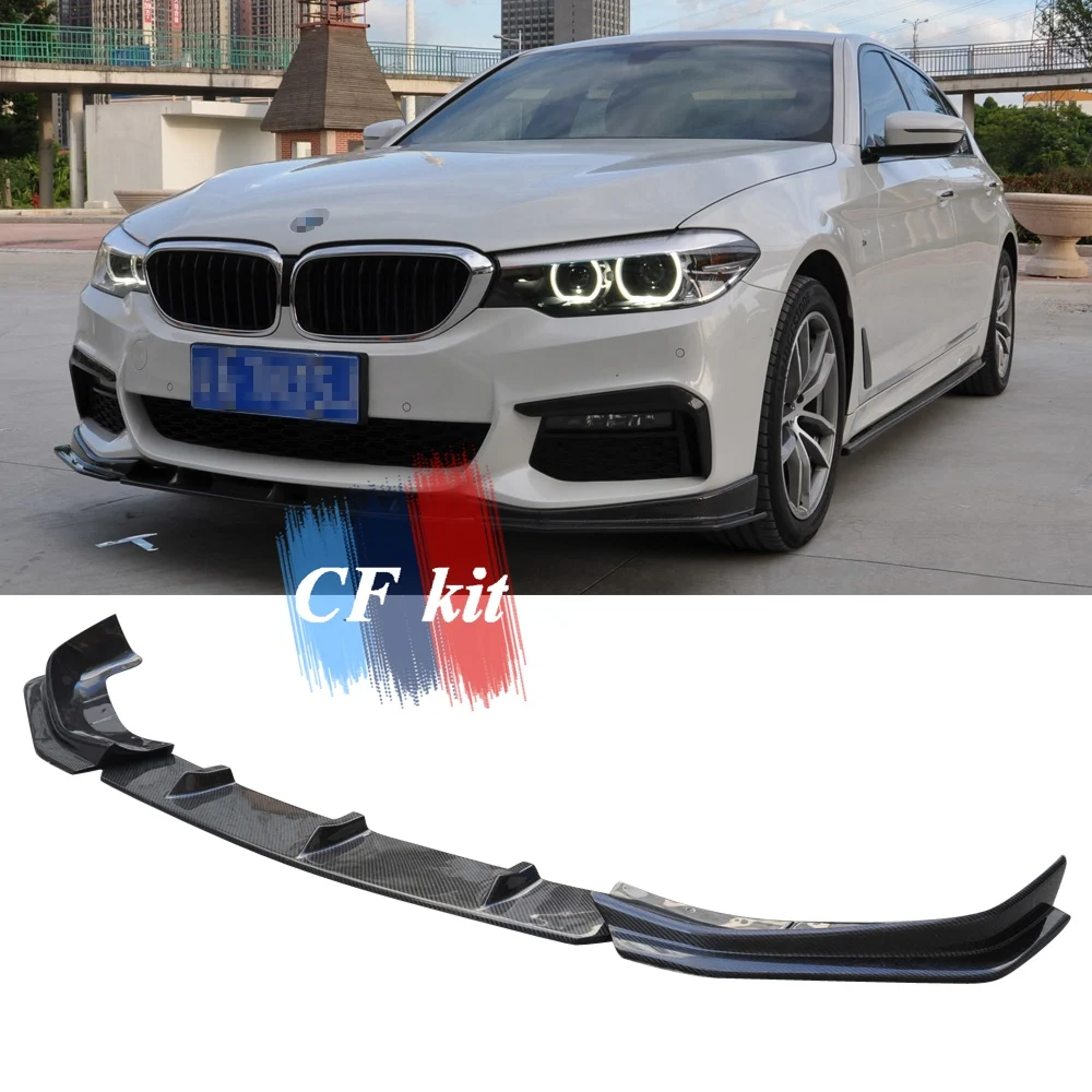 Комплект спилеров CF из углеродного волокна для передних губ 3 шт. M Tech BMW 5 серии G30