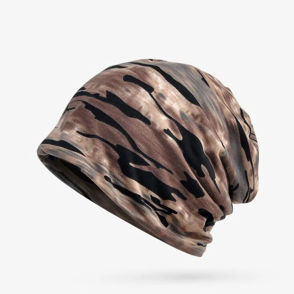 

Outdoor Sun Protection Women Men Camouflage Winter Cap Casual Beanies Solid Color Hip-hop Bonnet Dual Use Beanie Hat Gorro
