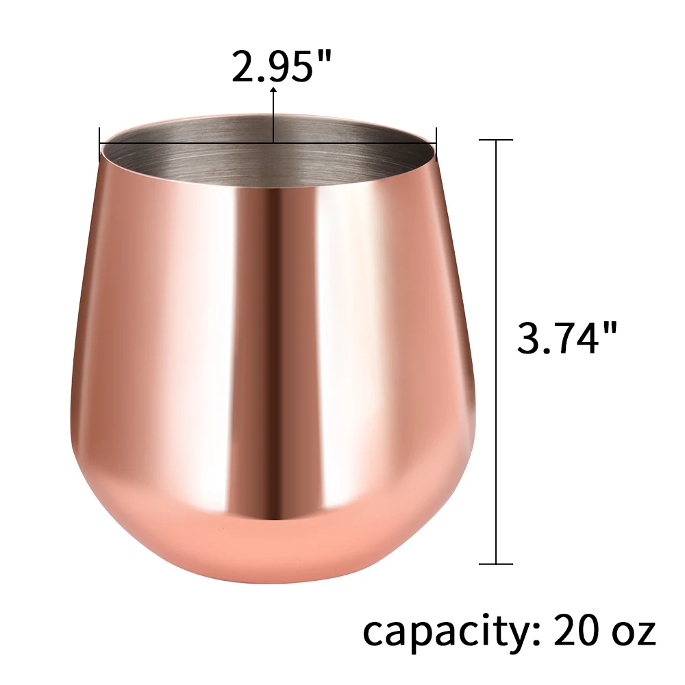 20 унций Рождественская кофейная кружка медная из нержавеющей стали для