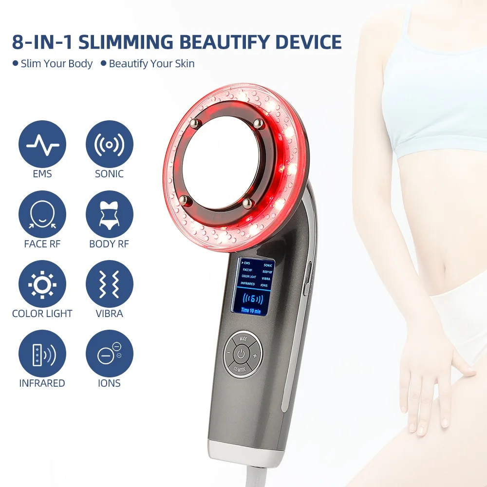Ultrasonic 8-IN-1 Body Slimming Machine Cavitation RF EMS Weight Loss Shaping Fat Burner Galvanic Infrared Skin Tightening
Ultrasonic 8-IN-1 Body Slimming Machine Cavitation RF EMS Weight Loss Shaping Fat Burner Galvanic Infrared Skin Tightening