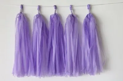 purple paper 1 комплект, подходит для свадьбы свадебные День рождения Декор, бежевого и розового цвета; Цвет: розовый, золотистый; тканей Бумага DIY Кисточка Комплект гирлянды Бумага рукоделия - Цвет: purple paper