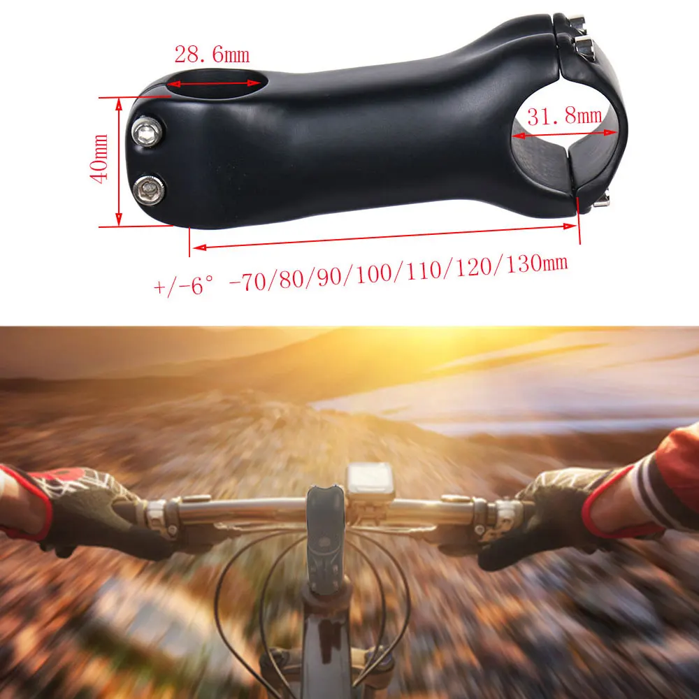 ELITA ONE велосипедный стержень из углеродного волокна Roa/MTB велосипедный стержень для горного велосипеда углеродный стержень угол 6 градусов 70-130 мм UD матовый