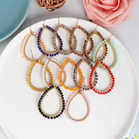 juran 14 colors bohemian beaded earrings handmade seed beads drop dangle earrings for women statement jewelry big brincos 2019