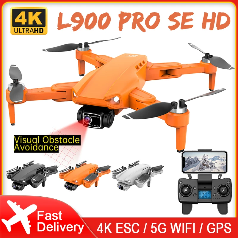 L900 PRO SE HD Drone 4K Professional GPS FPV Dual HD Дроны с визуальным предотвращением препятствий 5G WiFi RC Quadcopter VS KF101 SG108 - изображение