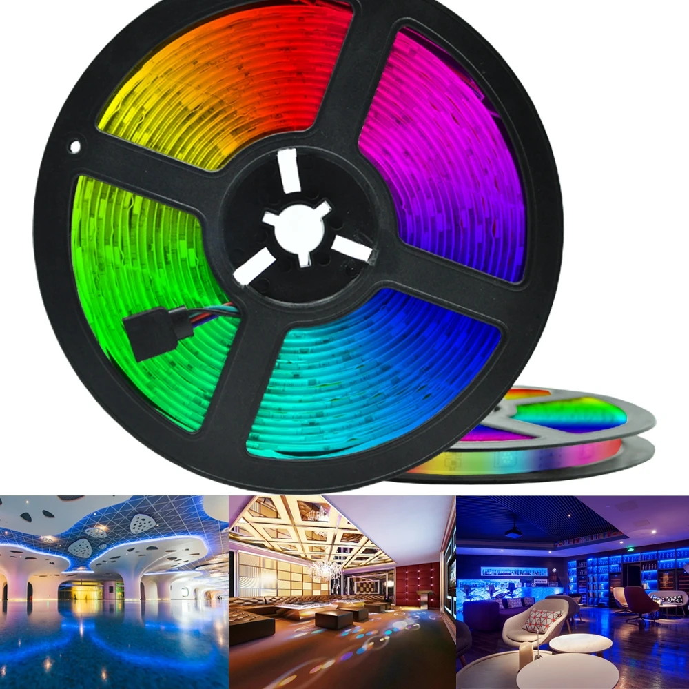 Светодиодные ленты Bluetooth RGB 5050 SMD 2835 водонепроницаемая гибкая ламповая лента с