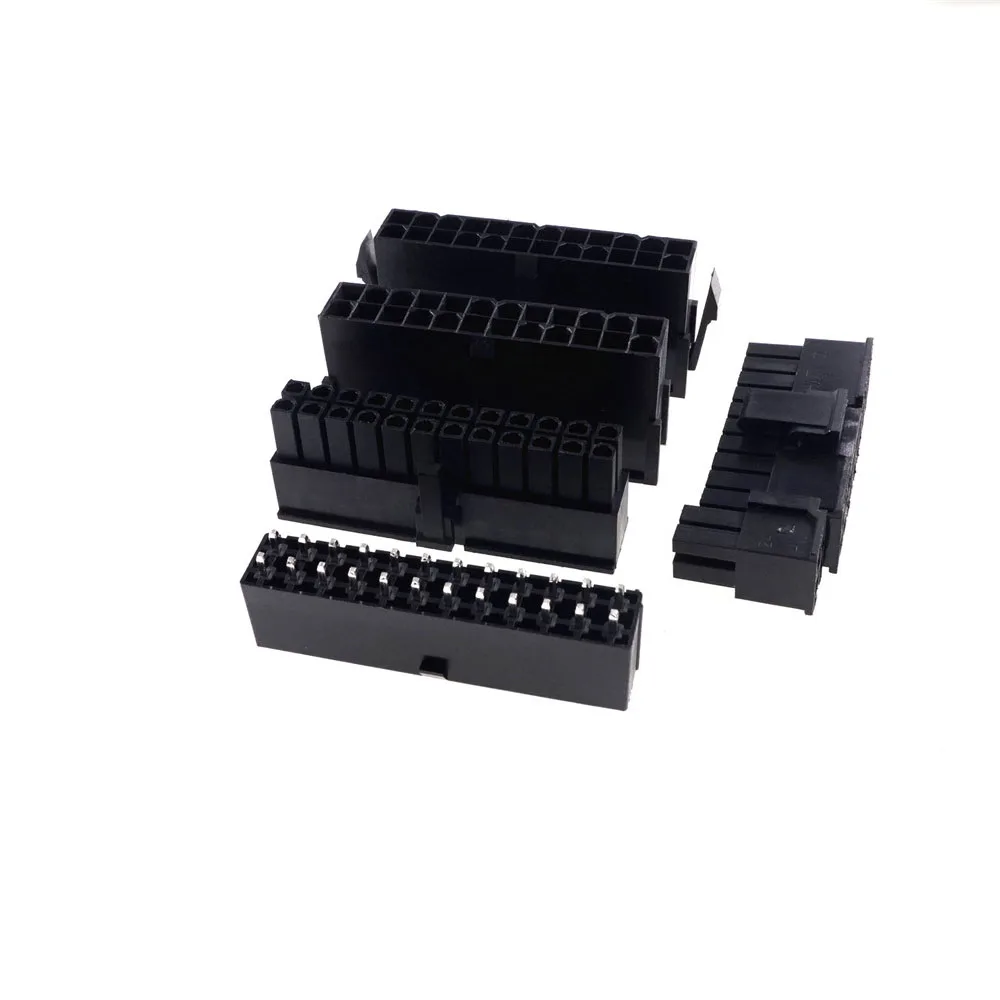 

10Pcs CPU 24 Pin Receptacle Plug Housing Male PCB Header Pins EPS ATX PSC Motherboard Mainboard Connector Shell Wafer 4.2 MM