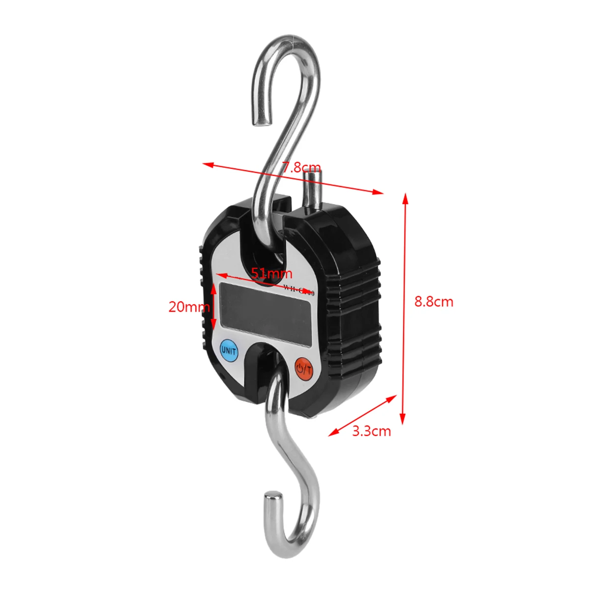 WeiHeng Mini Crane Scale Portable LCD Digital Electronic Hook Hanging Scales Loop Weighing Balance |