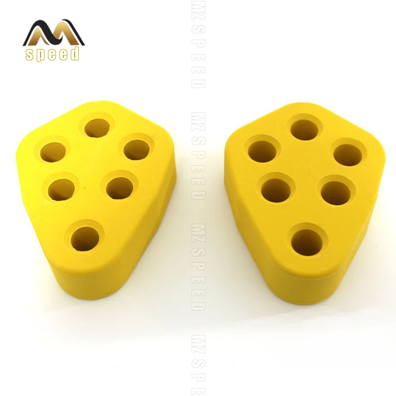 Автомобильные аксессуары 2 шт. 6 отверстий желтый универсальная выхлопная труба