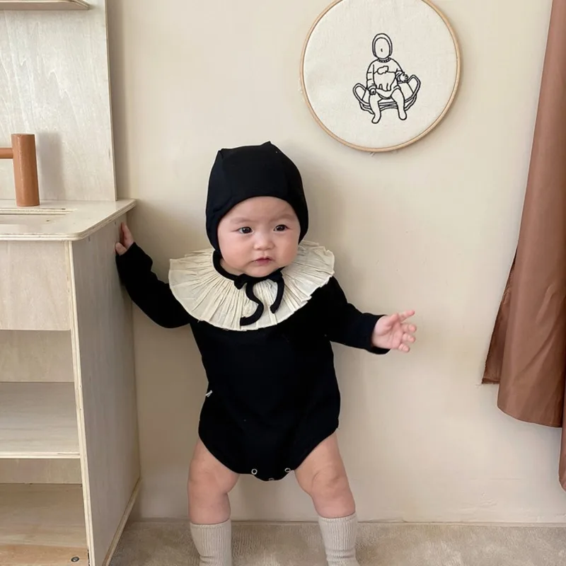 

3Pcs Newborn Baby Girl Clothes Infant Outfits Clothing Autumn Spring Baby Girl Romper + Overall Pants Baby Girl Clothing Sets