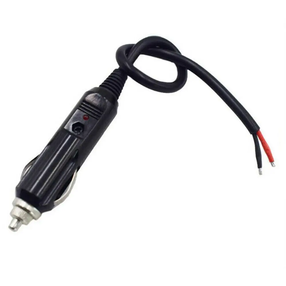 12V 24V Auto 10A Male Car Cigarette Lighter LED Socket Plug Connector Adapter Car Accessory