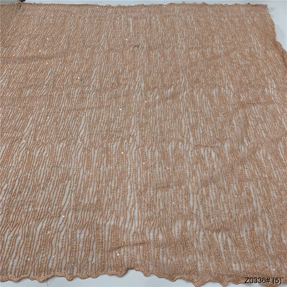 

Sequined Lace Fabric High Quality Lace French Mesh Fabric Latest Nigerian Lace Fabric With Sequins For Wedding 5yards Z0336#