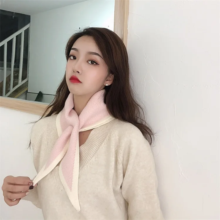 Шарф женский осенне-зимний трикотажный эластичный с бантом |