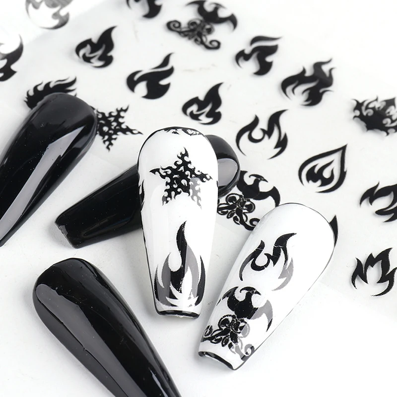 

Blue Gold Flame Starry Sky Manicure Nail Stickers Fashion Transfer Decal Nail Transfer Foils Nail Foil Women Beauty Tool