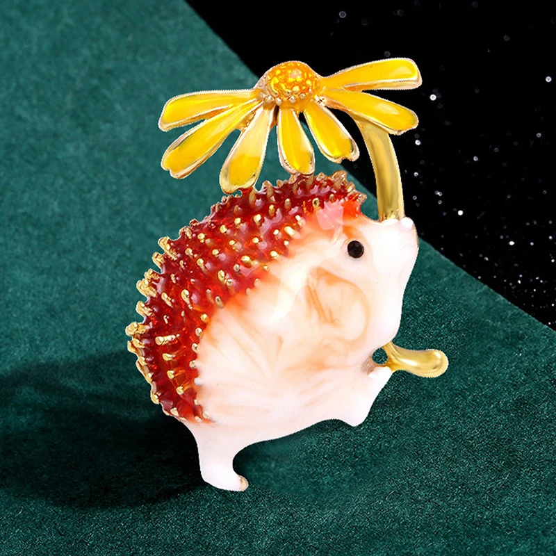 Cute Hedgehog Brooch Fashion Brooches For Women Animal Jewelry Funny Winter Design High Quality | Украшения и аксессуары